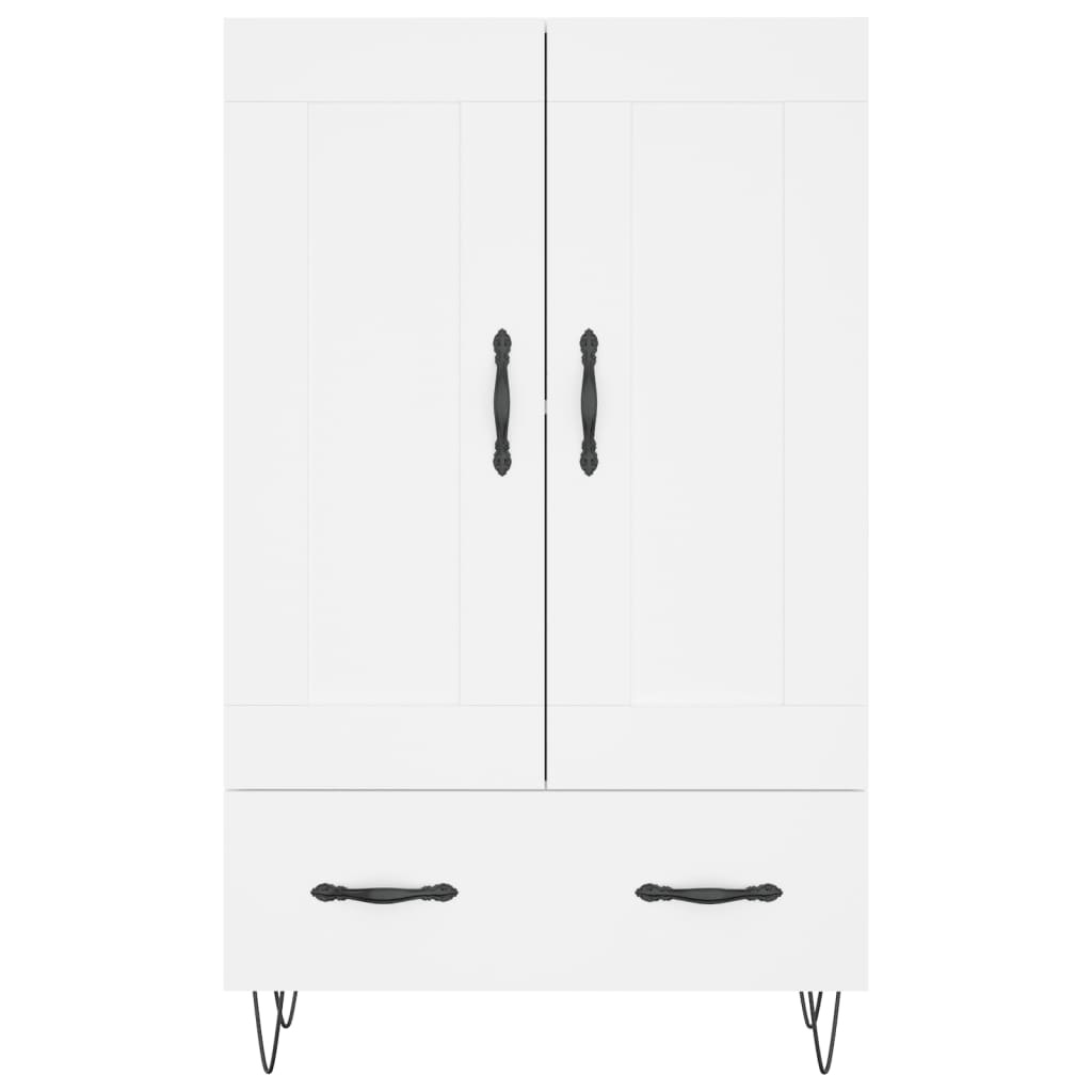 VidaXL Hoge kast 69,5x31x115 cm bewerkt hout wit
