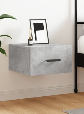 VidaXL Nachtkastje wandgemonteerd 35x35x20 cm betongrijs