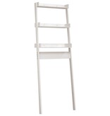 VidaXL Toiletrek 63,5x32x179 cm massief grenenhout wit