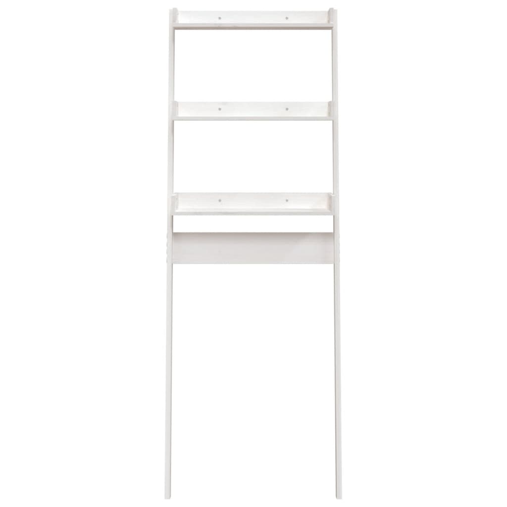 VidaXL Toiletrek 63,5x32x179 cm massief grenenhout wit