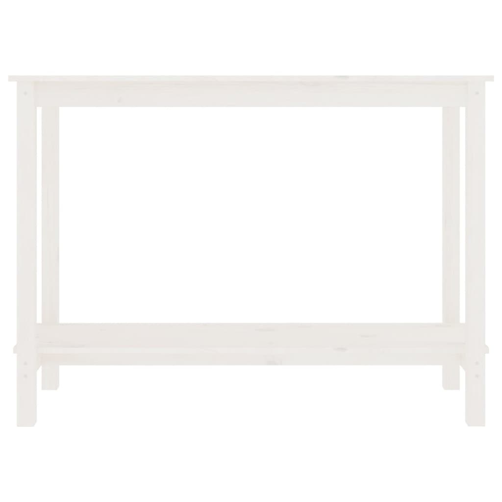 VidaXL Wandtafel 110x40x80 cm massief grenenhout wit