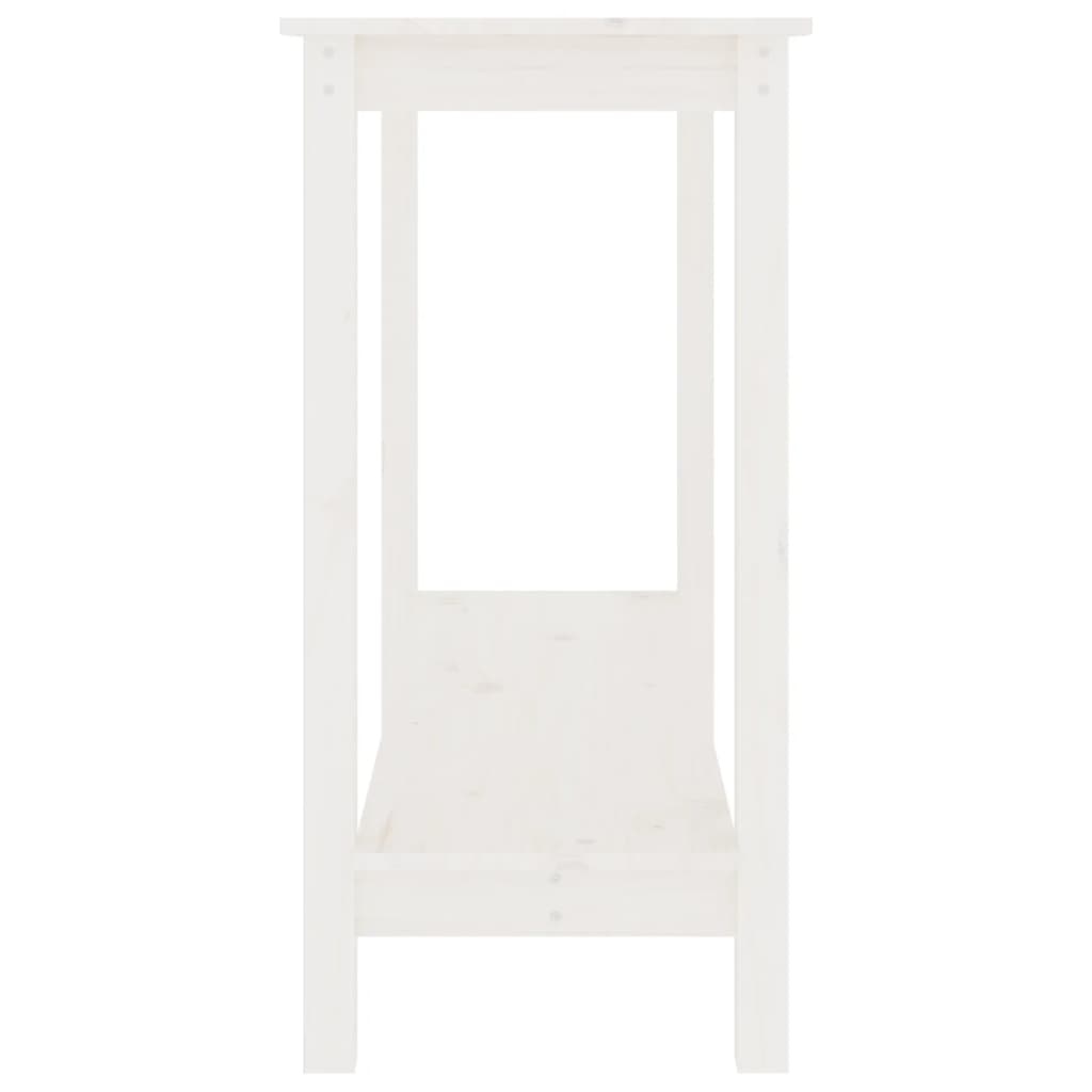 VidaXL Wandtafel 110x40x80 cm massief grenenhout wit