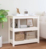 VidaXL Wandtafel 80x40x74 cm massief grenenhout wit