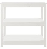 VidaXL Wandtafel 80x40x74 cm massief grenenhout wit