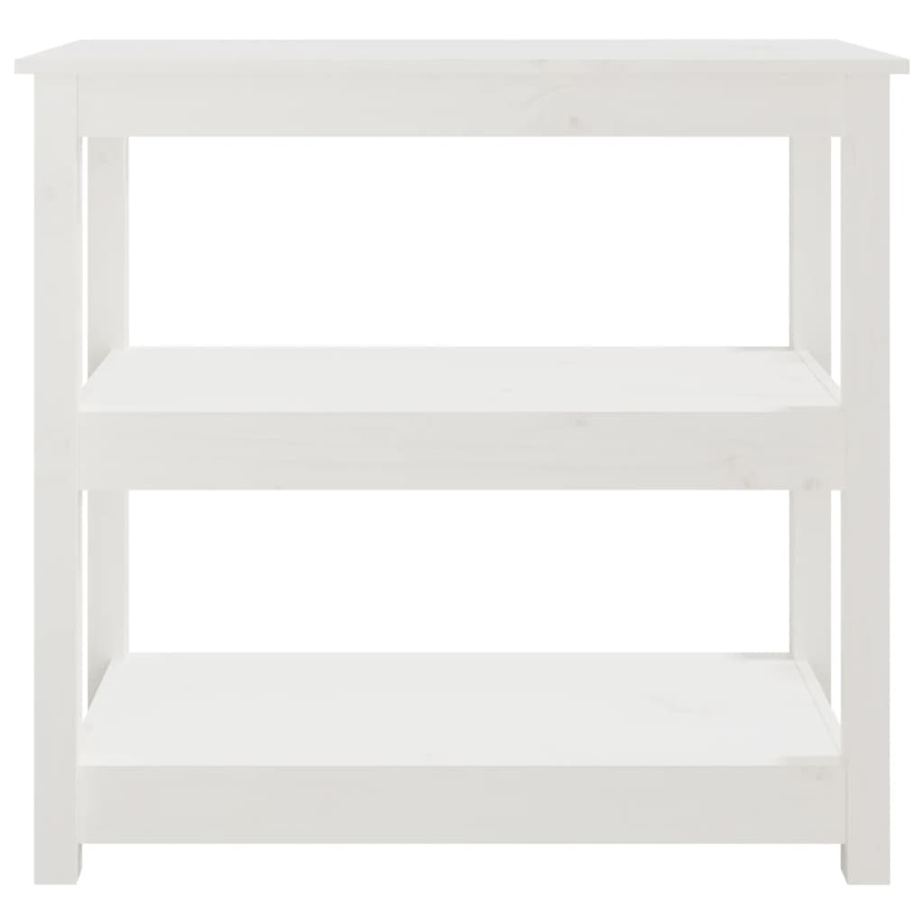 VidaXL Wandtafel 80x40x74 cm massief grenenhout wit