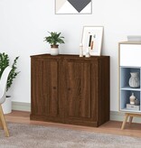 VidaXL Dressoirs 2 st 37,5x35,5x67,5 cm bewerkt hout bruin eikenkleur