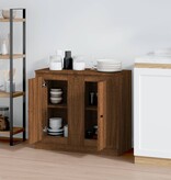 VidaXL Dressoirs 2 st 37,5x35,5x67,5 cm bewerkt hout bruin eikenkleur