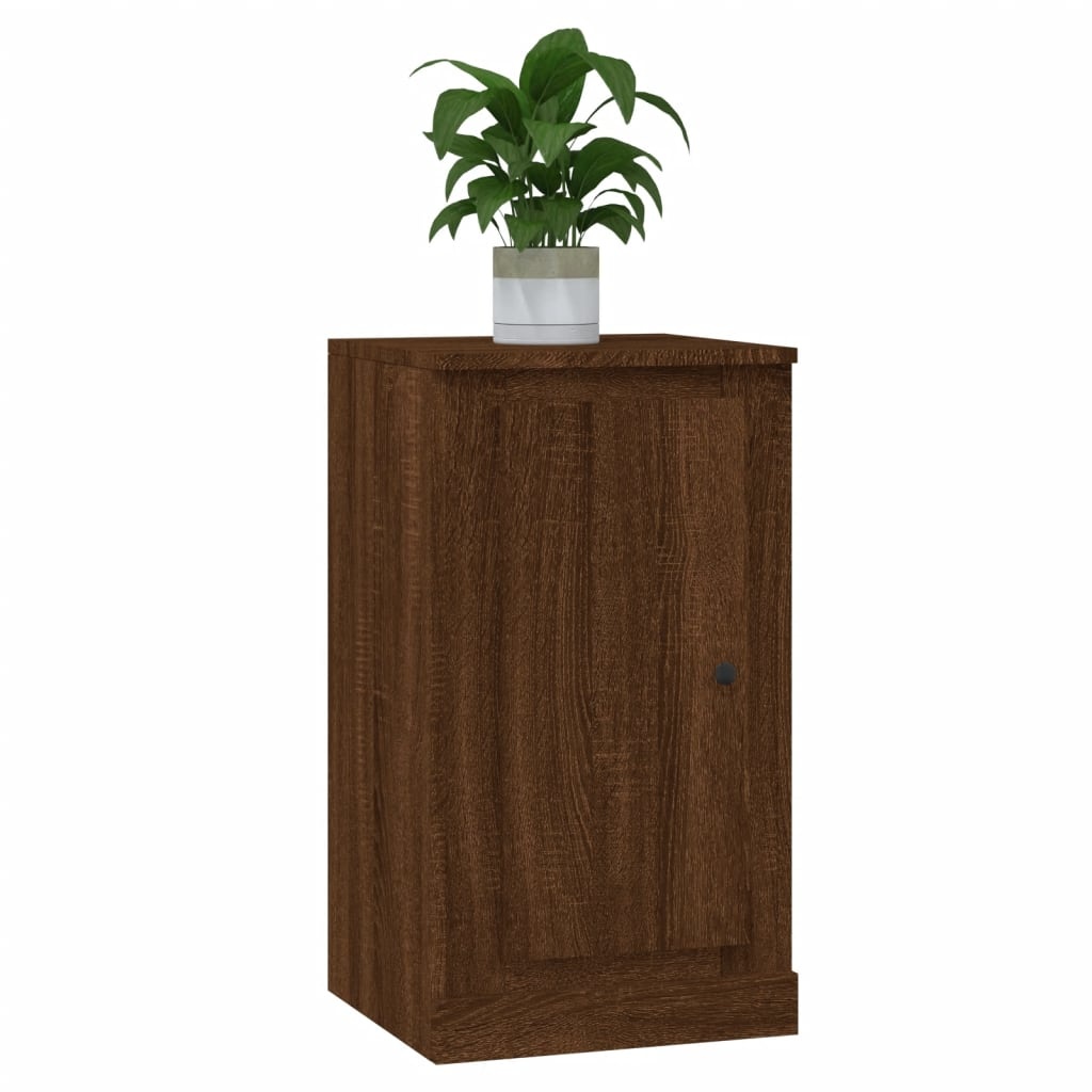 VidaXL Dressoirs 2 st 37,5x35,5x67,5 cm bewerkt hout bruin eikenkleur