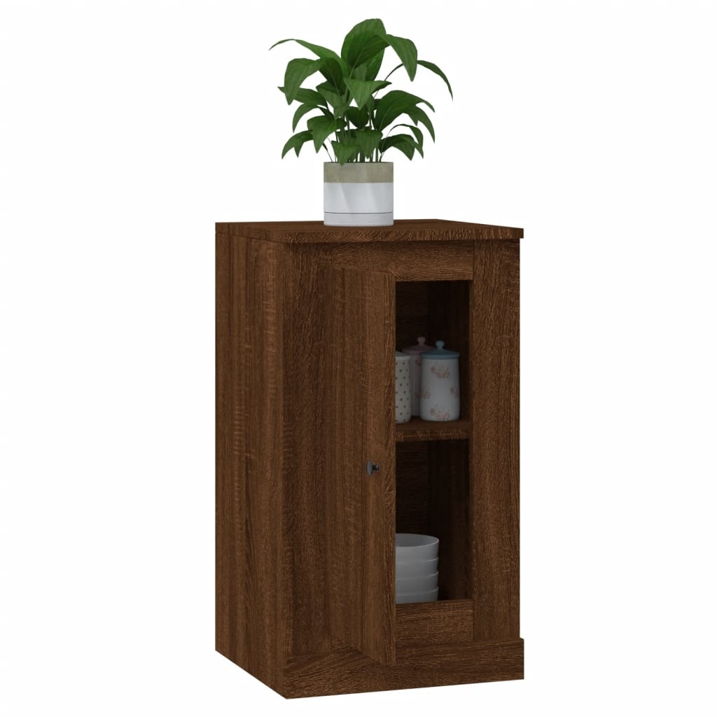 VidaXL Dressoirs 2 st 37,5x35,5x67,5 cm bewerkt hout bruin eikenkleur