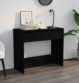 VidaXL Wandtafel 89x41x76,5 cm staal zwart