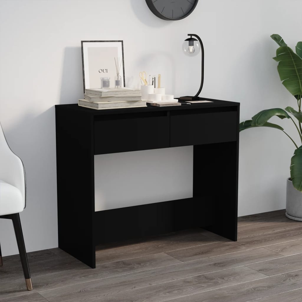 VidaXL Wandtafel 89x41x76,5 cm staal zwart