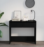 VidaXL Wandtafel 89x41x76,5 cm staal zwart