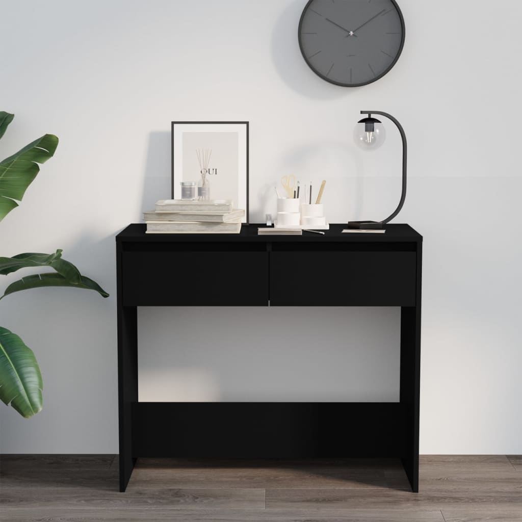 VidaXL Wandtafel 89x41x76,5 cm staal zwart