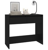 VidaXL Wandtafel 89x41x76,5 cm staal zwart