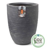 VidaXL Plantenbak Waste Rib laag elegant 46x58 cm grijs