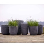 VidaXL Plantenbak Waste Rib laag elegant 46x58 cm grijs