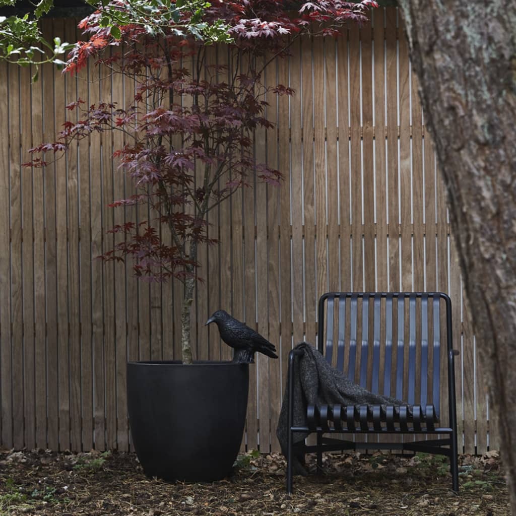 VidaXL Bloempot Urban Smooth 54x52 cm zwart KBL935