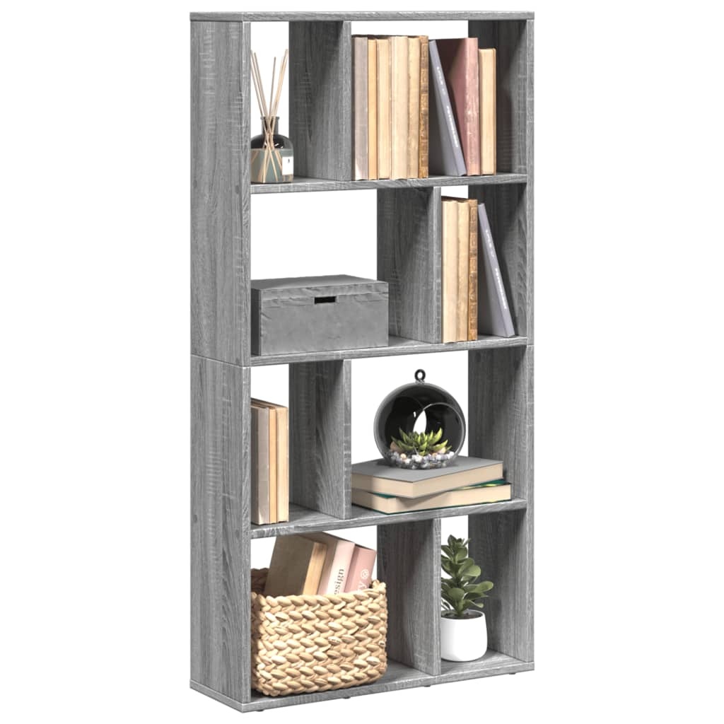 VidaXL Boekenkast 60x20x120 cm bewerkt hout grijs sonoma eikenkleurig