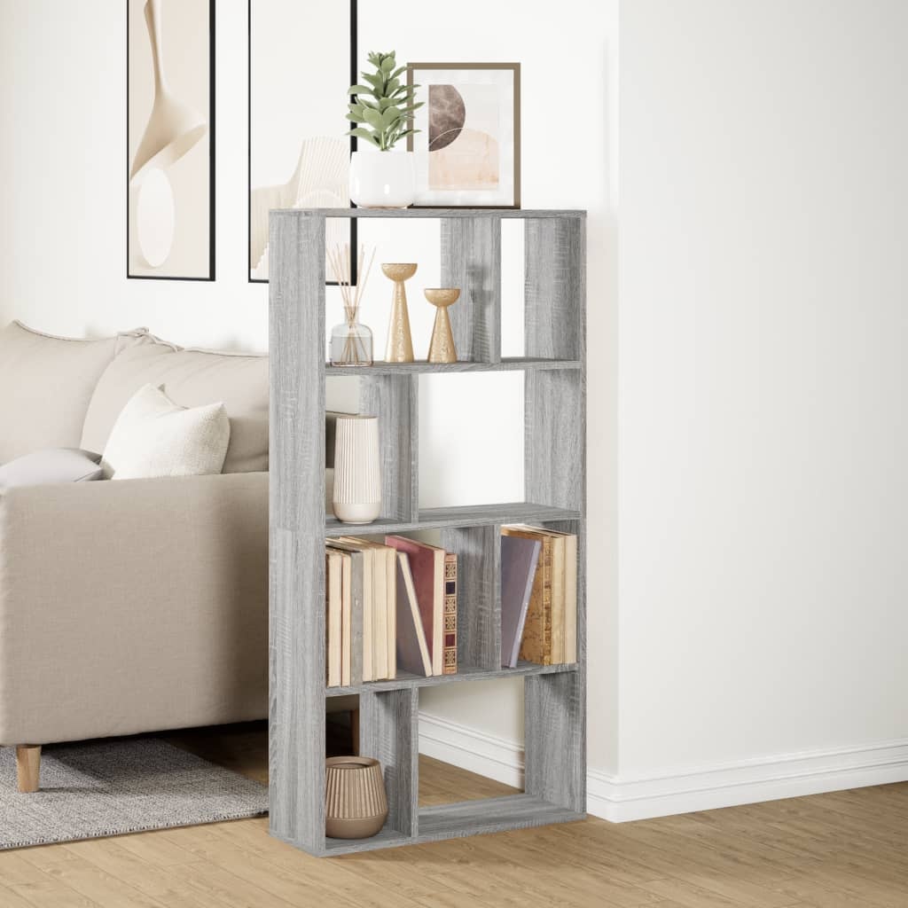 VidaXL Boekenkast 60x20x120 cm bewerkt hout grijs sonoma eikenkleurig