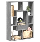 VidaXL Boekenkast 63x20x90 cm bewerkt hout grijs sonoma eikenkleurig