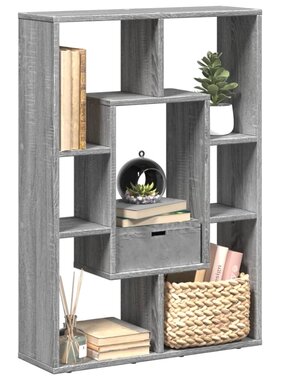 VidaXL Boekenkast 63x20x90 cm bewerkt hout grijs sonoma eikenkleurig