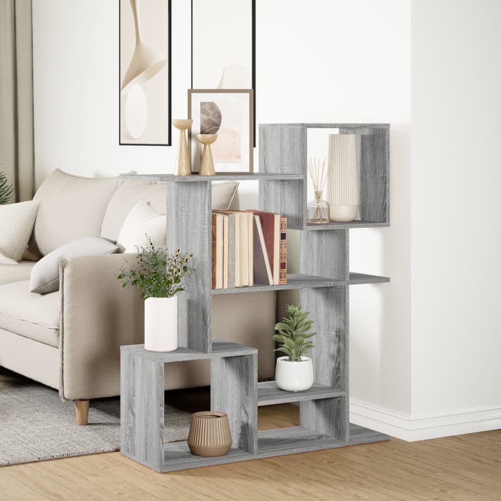 VidaXL Kamerscherm / boekenkast 92x29x112 cm hout grijs sonoma