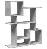 VidaXL Kamerscherm / boekenkast 92x29x112 cm hout betongrijs
