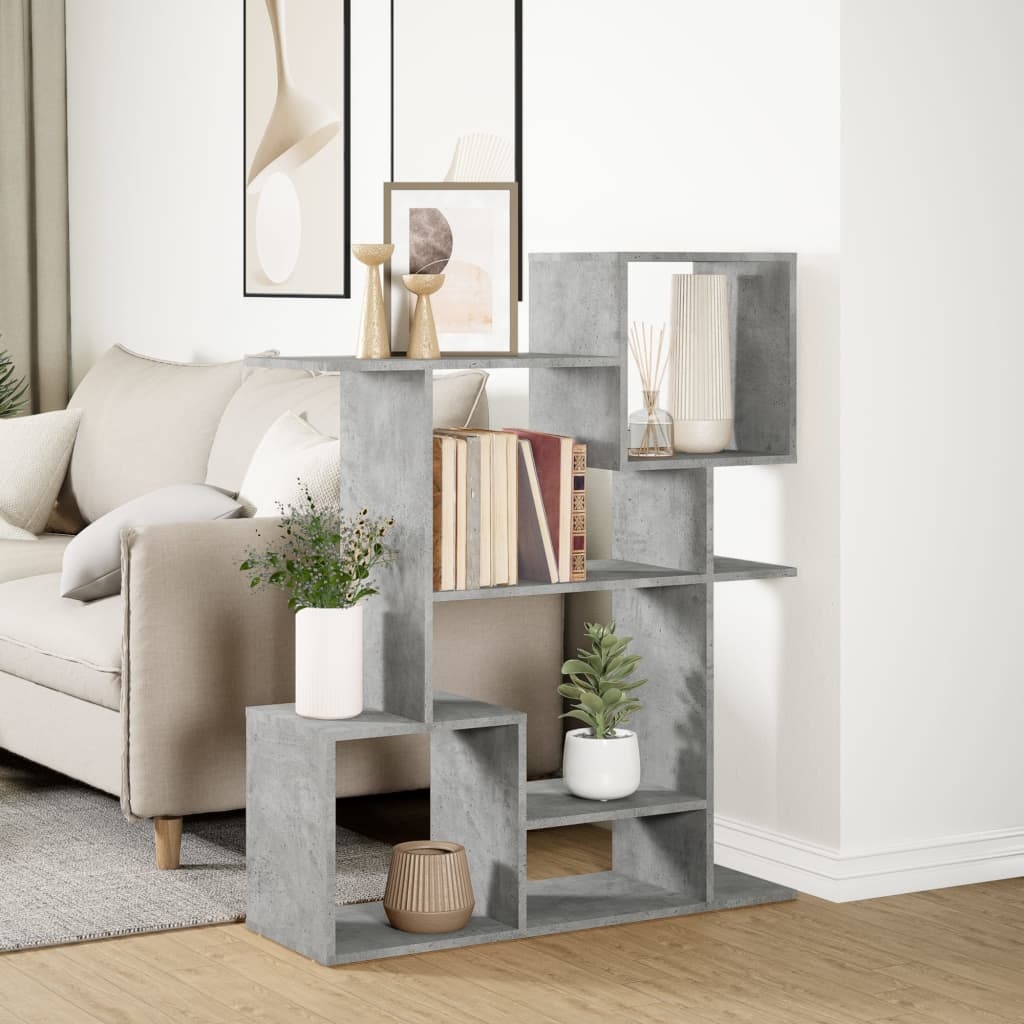 VidaXL Kamerscherm / boekenkast 92x29x112 cm hout betongrijs