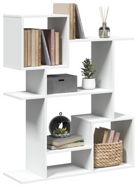 VidaXL Kamerscherm / boekenkast 92x29x112 cm bewerkt hout wit