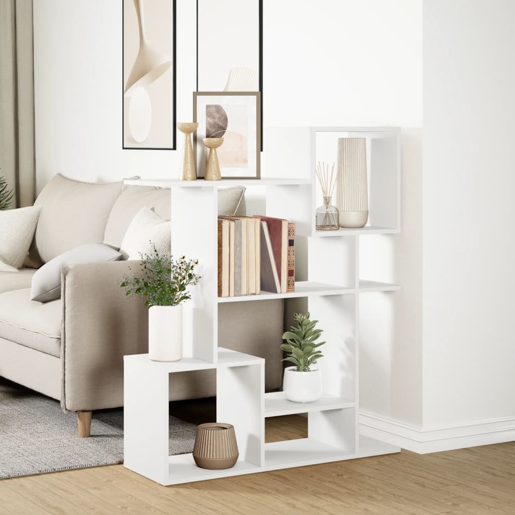 VidaXL Kamerscherm / boekenkast 92x29x112 cm bewerkt hout wit