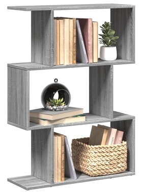 VidaXL Kamerscherm / boekenkast 3-laags 70x24x97 cm hout grijs sonoma