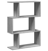 VidaXL Kamerscherm / boekenkast 3-laags 70x24x97 cm hout grijs sonoma