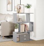VidaXL Kamerscherm / boekenkast 3-laags 70x24x97 cm hout grijs sonoma