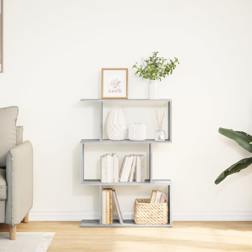 VidaXL Kamerscherm / boekenkast 3-laags 70x24x97 cm hout grijs sonoma