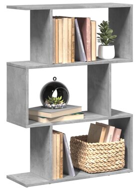 VidaXL Kamerscherm / boekenkast 3-laags 70x24x97 cm hout betongrijs