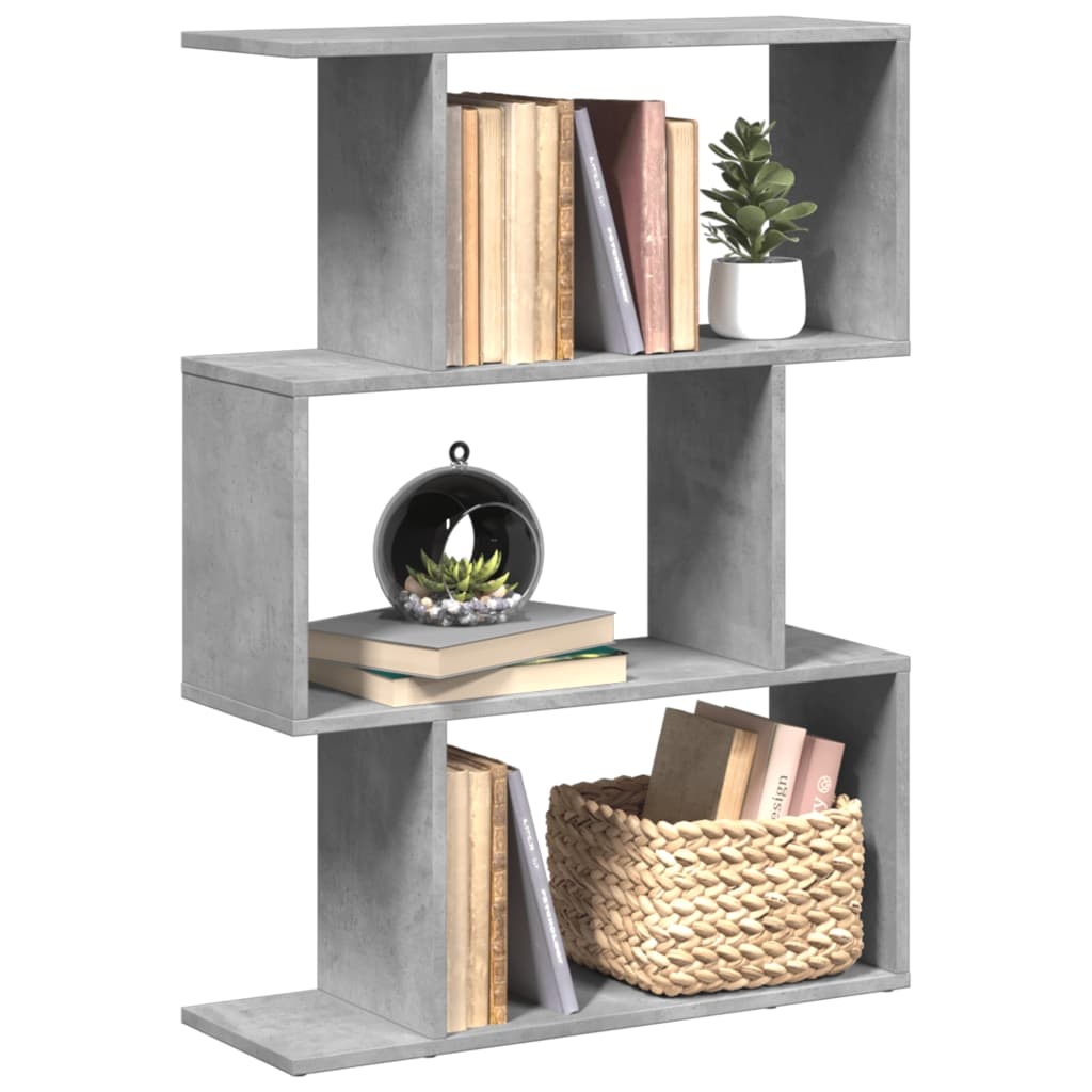 VidaXL Kamerscherm / boekenkast 3-laags 70x24x97 cm hout betongrijs