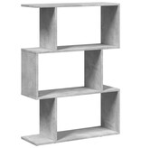 VidaXL Kamerscherm / boekenkast 3-laags 70x24x97 cm hout betongrijs