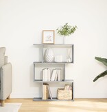 VidaXL Kamerscherm / boekenkast 3-laags 70x24x97 cm hout betongrijs
