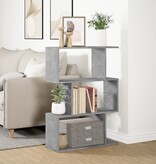 VidaXL Kamerscherm / boekenkast 3-laags 70x24x97 cm hout betongrijs