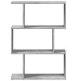 VidaXL Kamerscherm / boekenkast 3-laags 70x24x97 cm hout betongrijs
