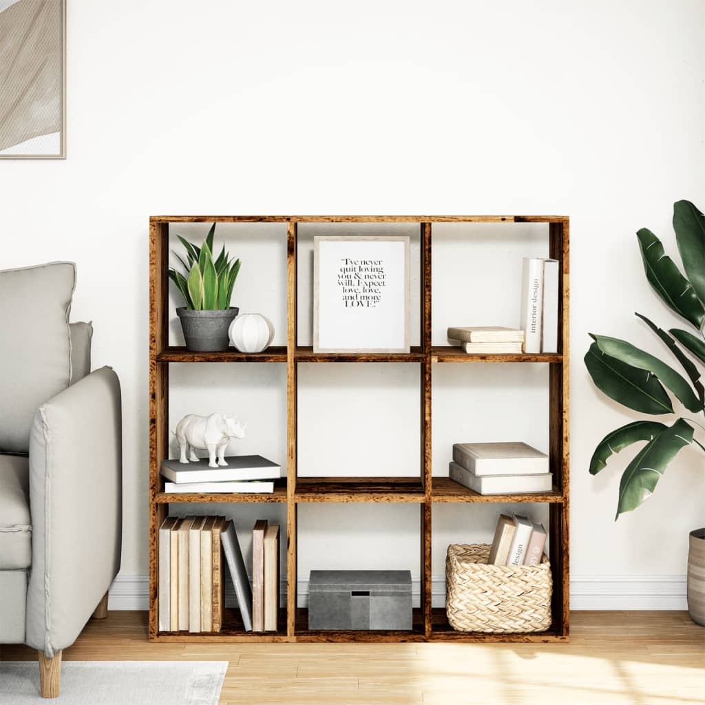 VidaXL Kamerscherm / boekenkast 102x29x103,5 cm hout oud houtkleurig