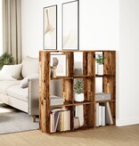 VidaXL Kamerscherm / boekenkast 102x29x103,5 cm hout oud houtkleurig