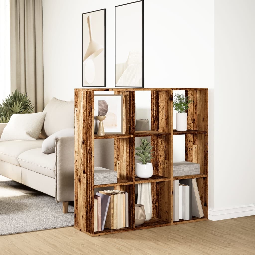 VidaXL Kamerscherm / boekenkast 102x29x103,5 cm hout oud houtkleurig