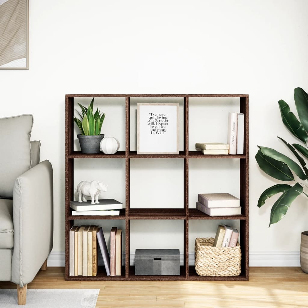 VidaXL Kamerscherm / boekenkast 102x29x103,5 cm hout bruin eikenkleur