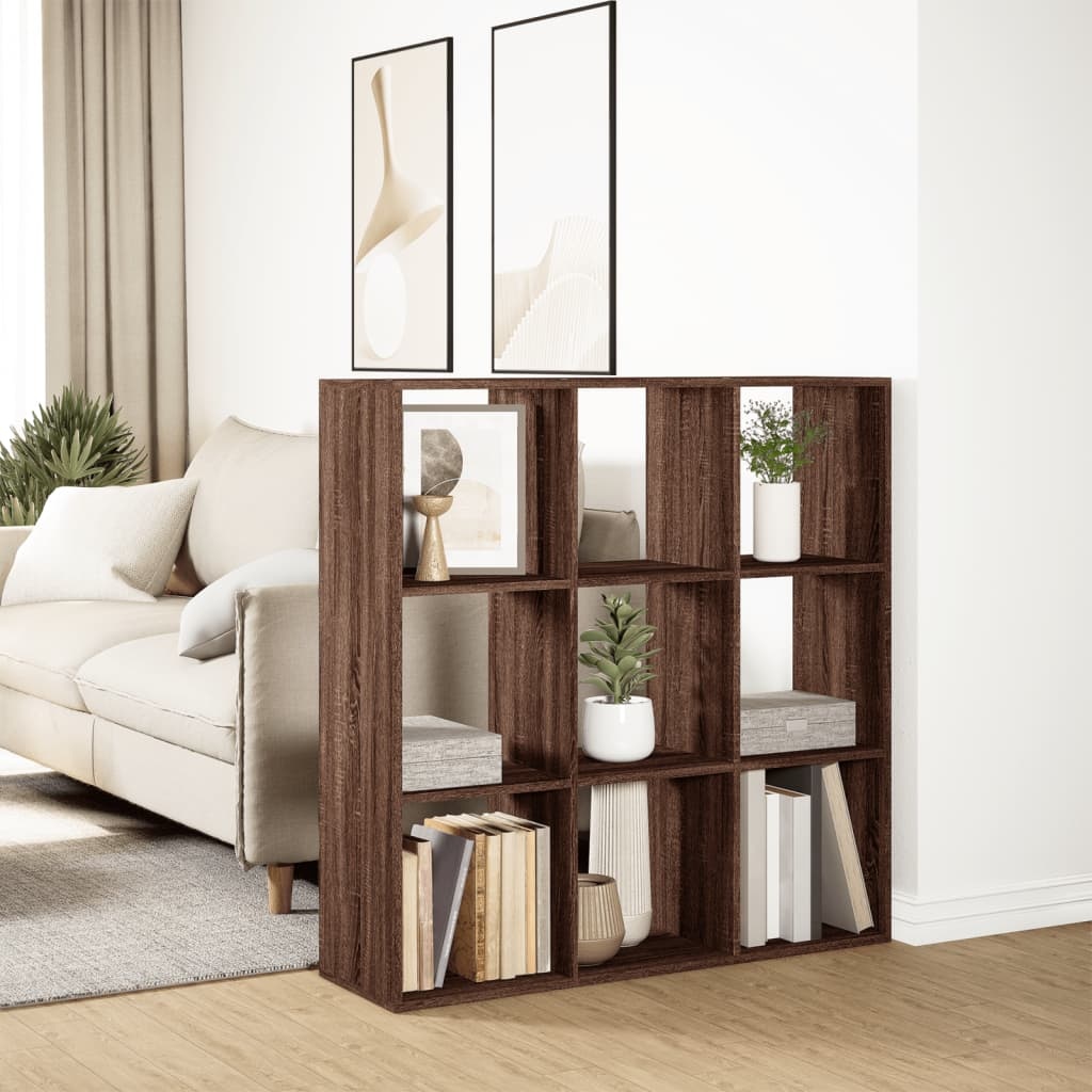 VidaXL Kamerscherm / boekenkast 102x29x103,5 cm hout bruin eikenkleur