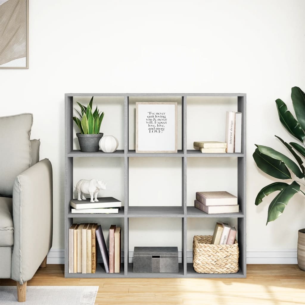 VidaXL Kamerscherm / boekenkast 102x29x103,5 cm hout grijs sonoma