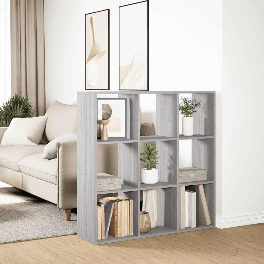 VidaXL Kamerscherm / boekenkast 102x29x103,5 cm hout grijs sonoma