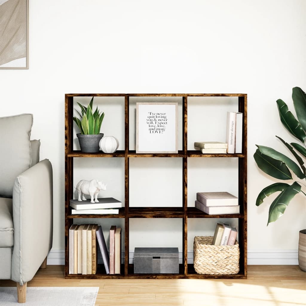 VidaXL Kamerscherm / boekenkast 102x29x103,5 cm hout gerookt eiken