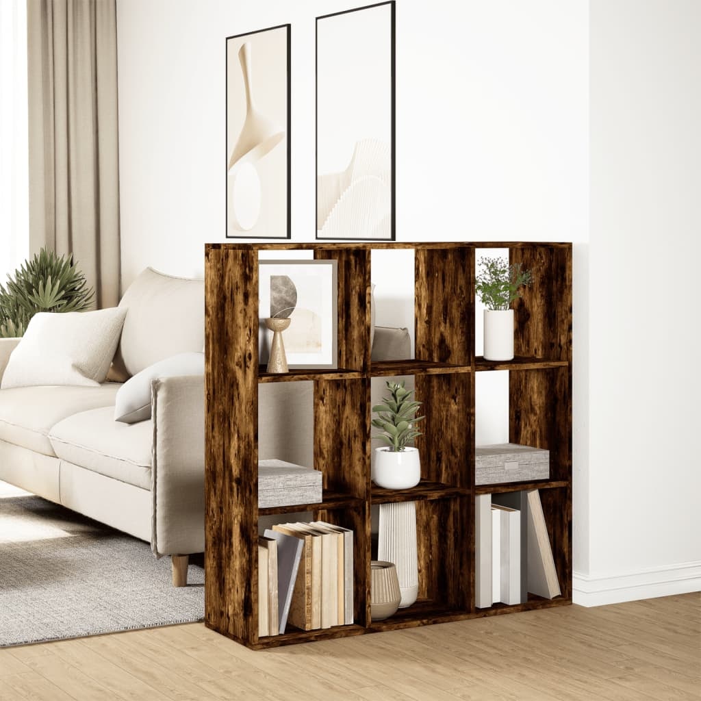 VidaXL Kamerscherm / boekenkast 102x29x103,5 cm hout gerookt eiken