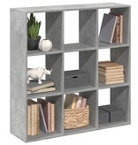 VidaXL Kamerscherm / boekenkast 102x29x103,5 cm hout betongrijs